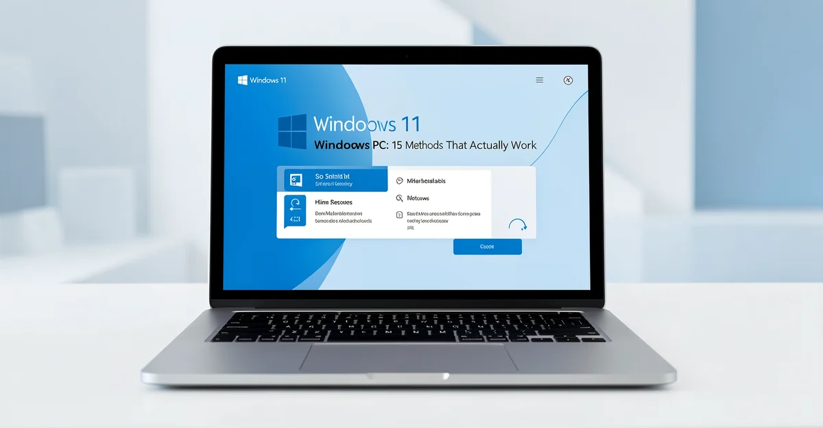Featured image: Professional featured image for: How to Fix No Sound on a Windows PC: 15 Methods That Actually Work.