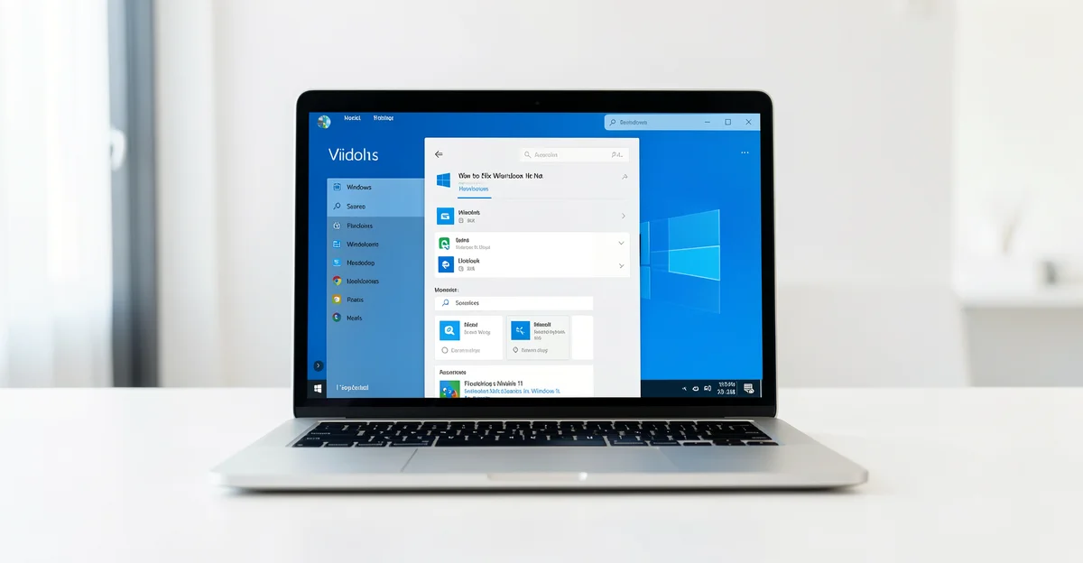 Featured image: Professional featured image for: How to Fix Windows Search Not Working in Windows 11. Modern laptop