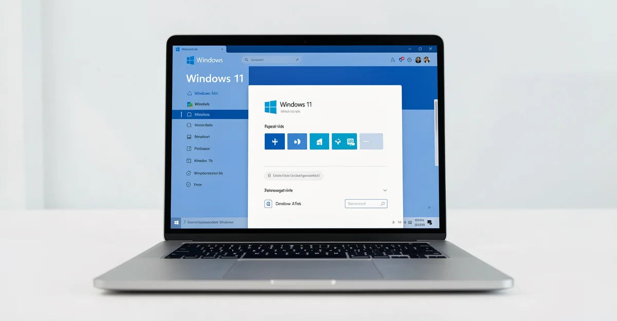Featured image: Professional featured image for: How to Fix Windows Update Not Working in Windows 11. Modern laptop