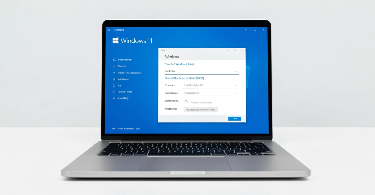 Featured image: Professional featured image for: How to Fix Blue Screen of Death (BSOD) Errors in Windows 11. Modern