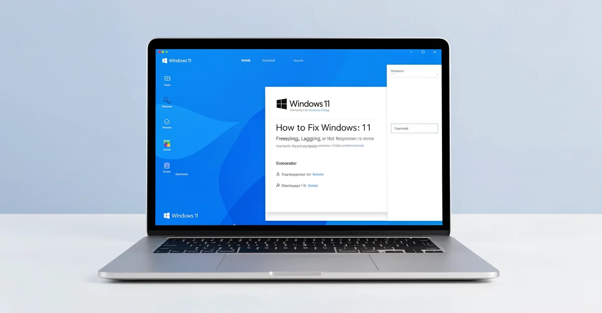 Featured image: Professional featured image for: How to Fix Windows 11 Freezing, Lagging, or Not Responding. Modern