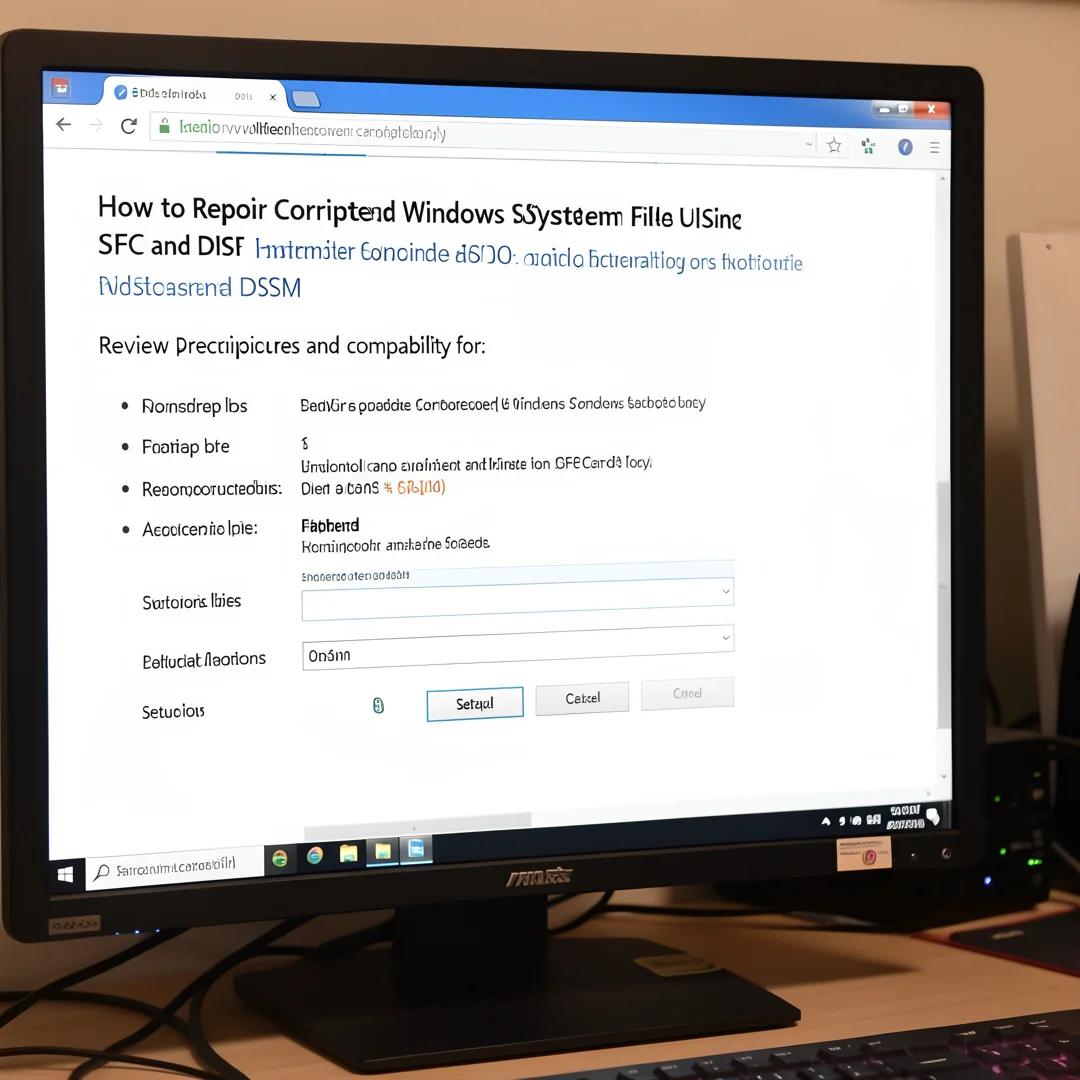 Step 1: Technical tutorial screenshot: Review prerequisites and compatibility for How to Repair Corrupted Wi