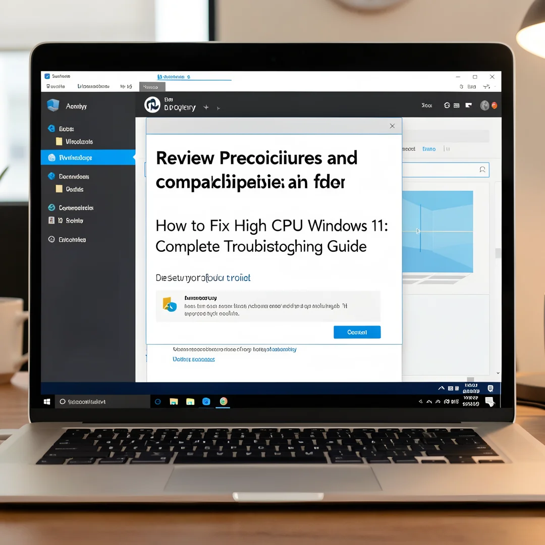 Step 1: Technical tutorial screenshot: Review prerequisites and compatibility for How to Fix High CPU Usage