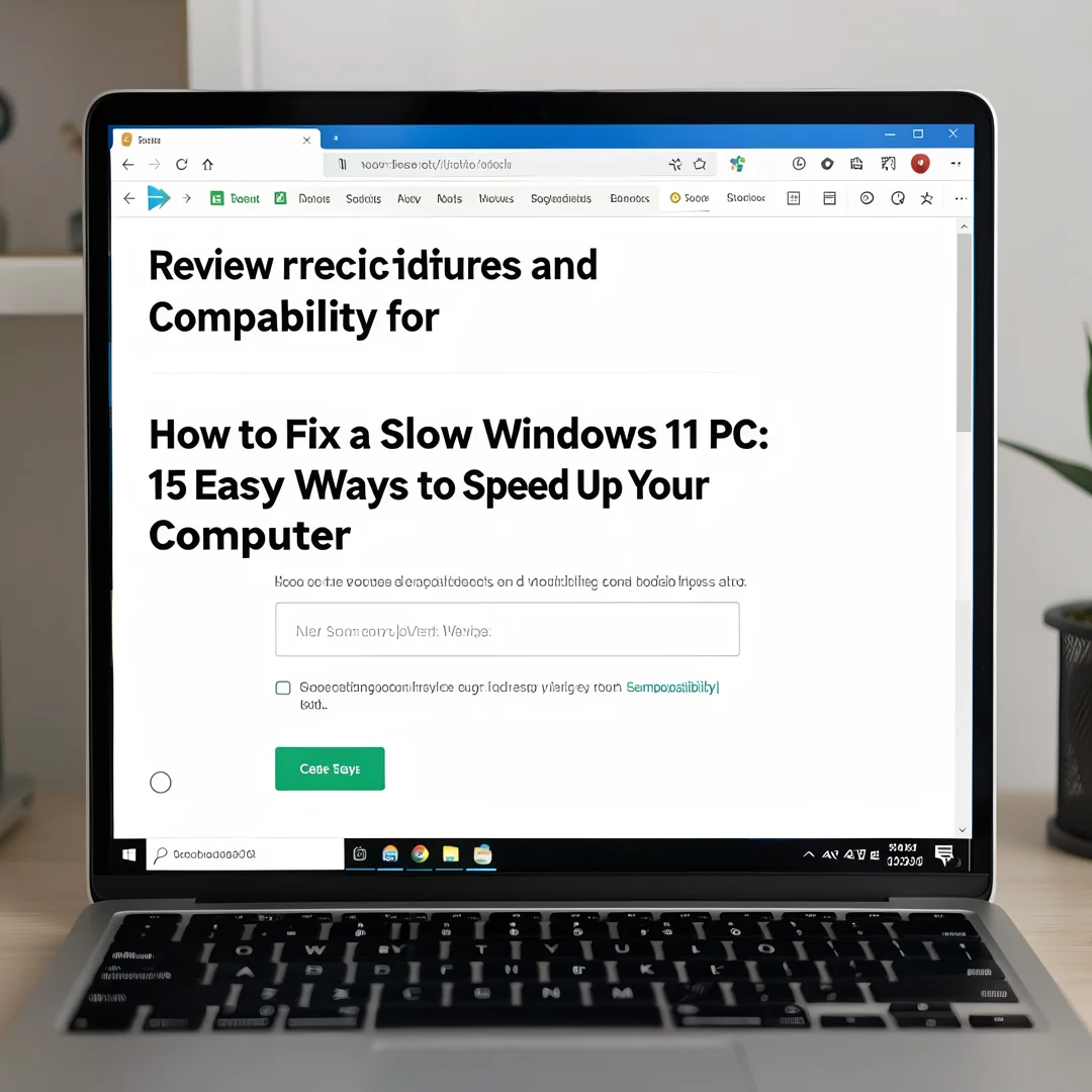 Step 1: Technical tutorial screenshot: Review prerequisites and compatibility for How to Fix a Slow Windows 