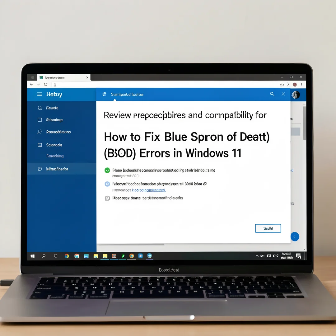 Step 1: Technical tutorial screenshot: Review prerequisites and compatibility for How to Fix Blue Screen of 