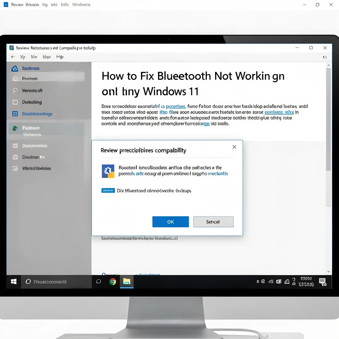 Step 1: Technical tutorial screenshot: Review prerequisites and compatibility for How to Fix Bluetooth Not W