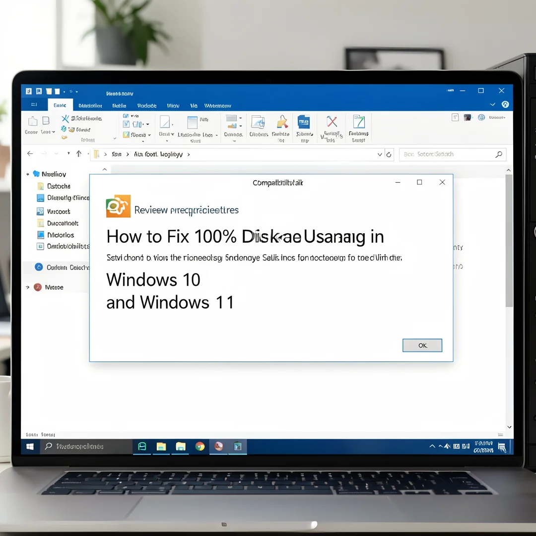 Step 1: Technical tutorial screenshot: Review prerequisites and compatibility for How to Fix 100% Disk Usage