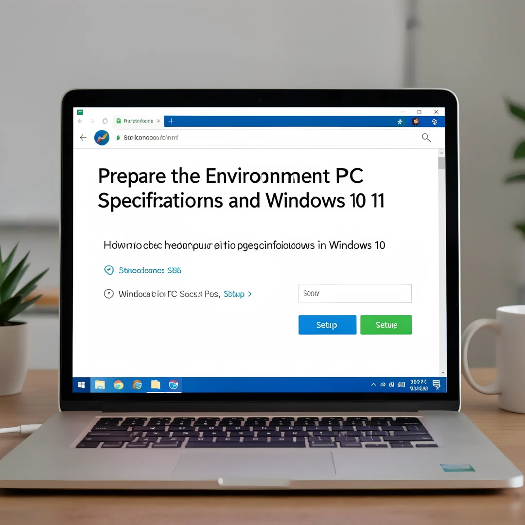 Step 2: Technical tutorial screenshot: Prepare the environment for How to Check Your PC Specifications in Wi