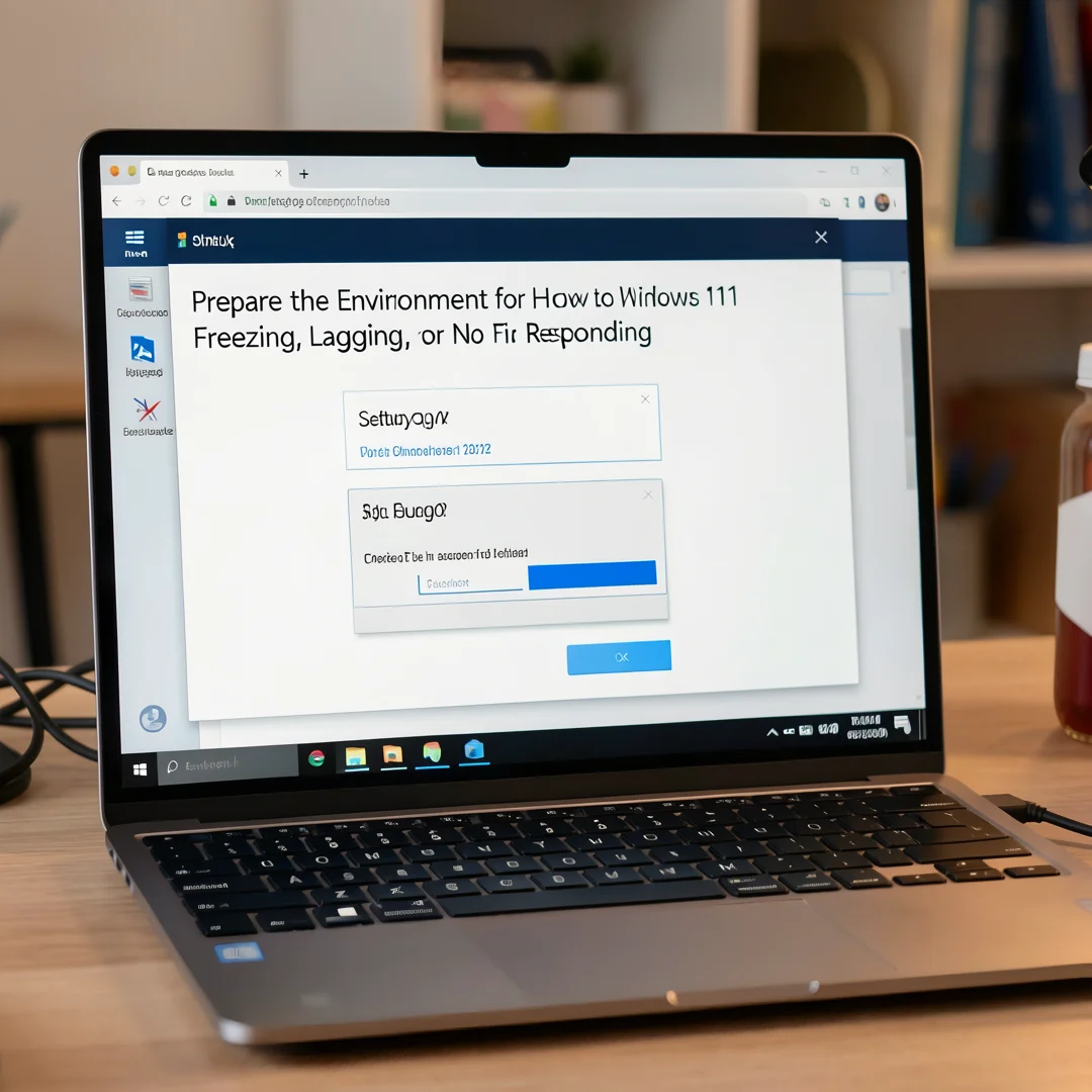 Step 2: Technical tutorial screenshot: Prepare the environment for How to Fix Windows 11 Freezing, Lagging, 