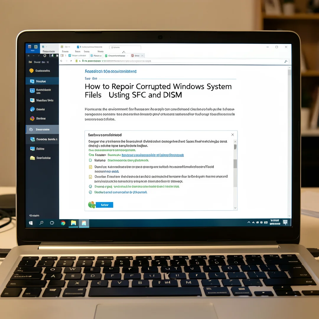 Step 2: Technical tutorial screenshot: Prepare the environment for How to Repair Corrupted Windows System Fi