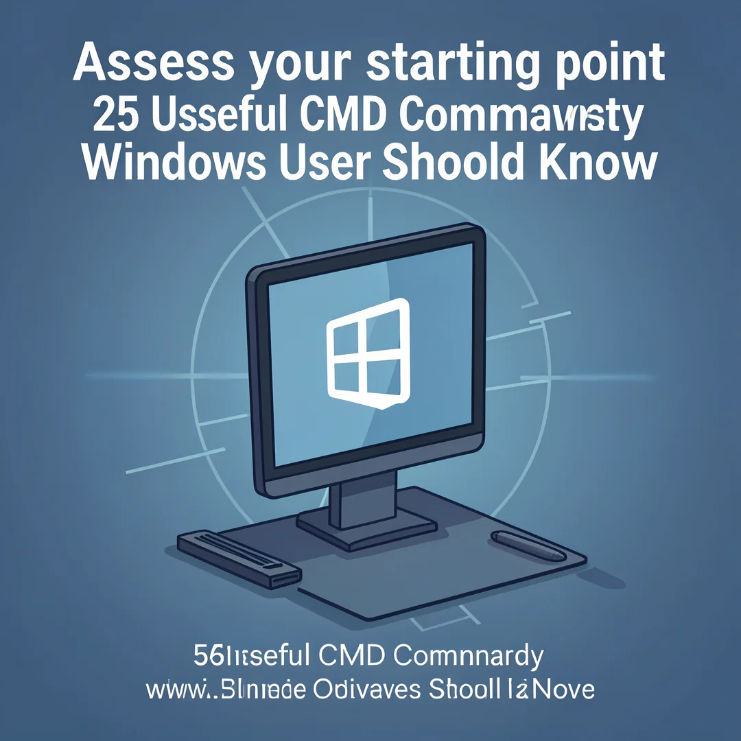 Step 2: Illustration for step: Assess your starting point related to 25 Useful CMD Commands Every Windows Us