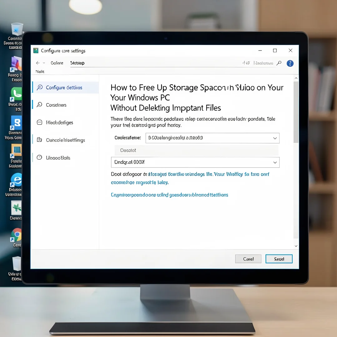 Step 3: Technical tutorial screenshot: Configure core settings for How to Free Up Storage Space on Your Wind