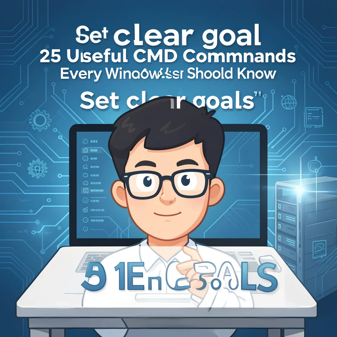 Step 3: Illustration for step: Set clear goals related to 25 Useful CMD Commands Every Windows User Should K