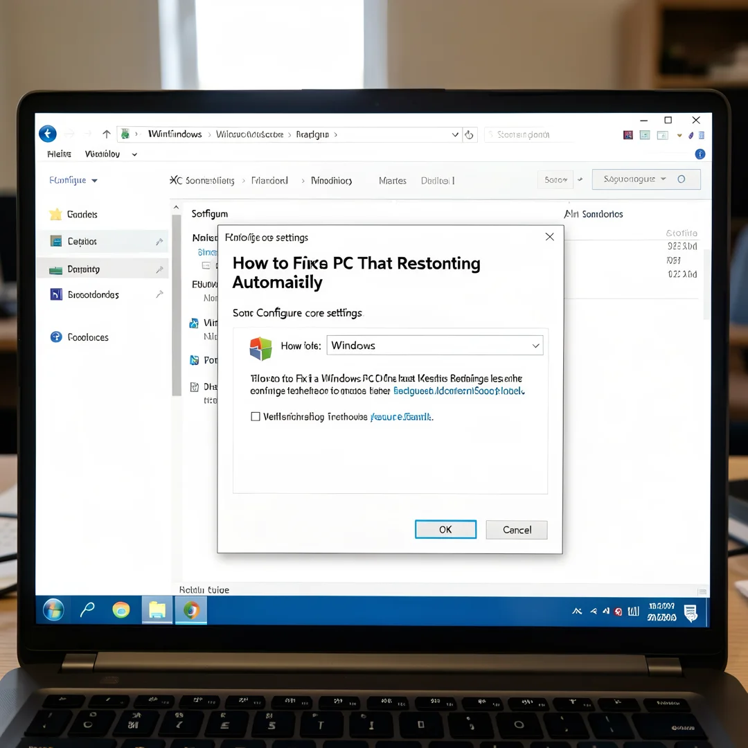 Step 3: Technical tutorial screenshot: Configure core settings for How to Fix a Windows PC That Keeps Restar