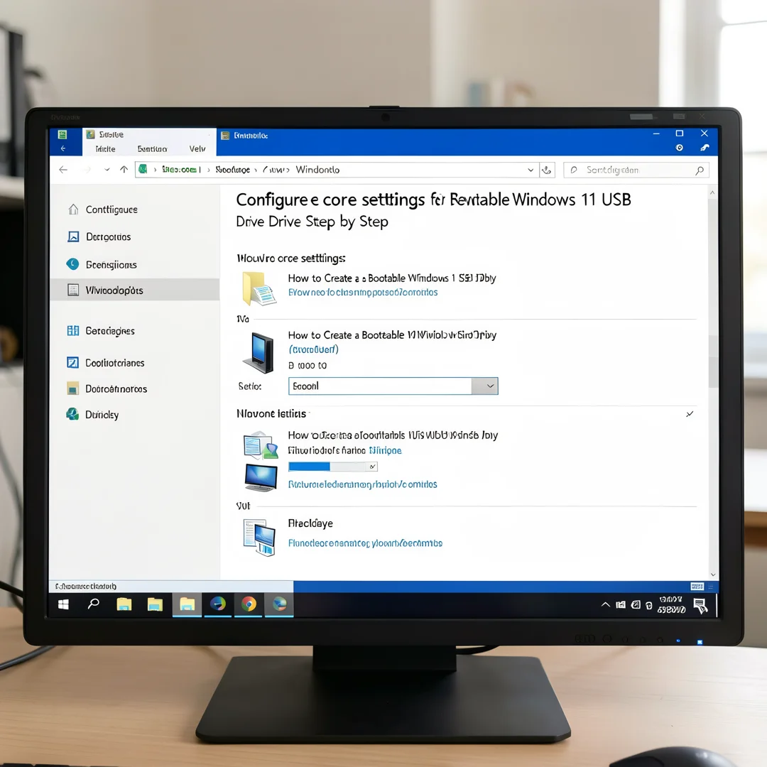 Step 3: Technical tutorial screenshot: Configure core settings for How to Create a Bootable Windows 11 USB D
