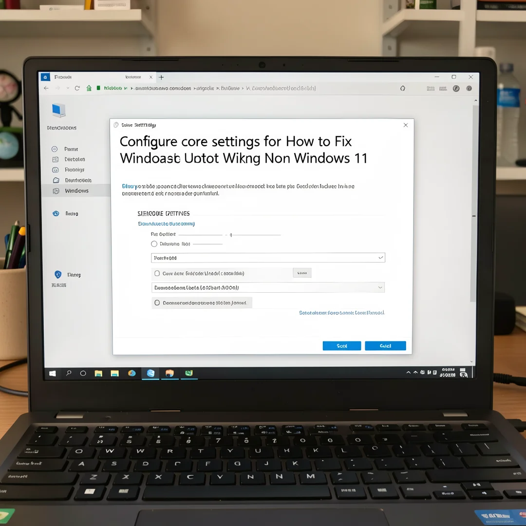 Step 3: Technical tutorial screenshot: Configure core settings for How to Fix Windows Update Not Working in
