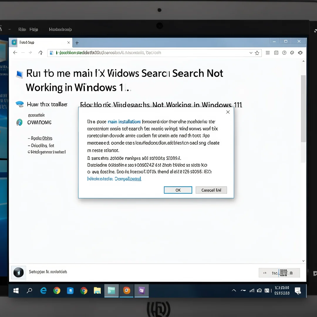 Step 4: Technical tutorial screenshot: Run the main installation procedure for How to Fix Windows Search Not