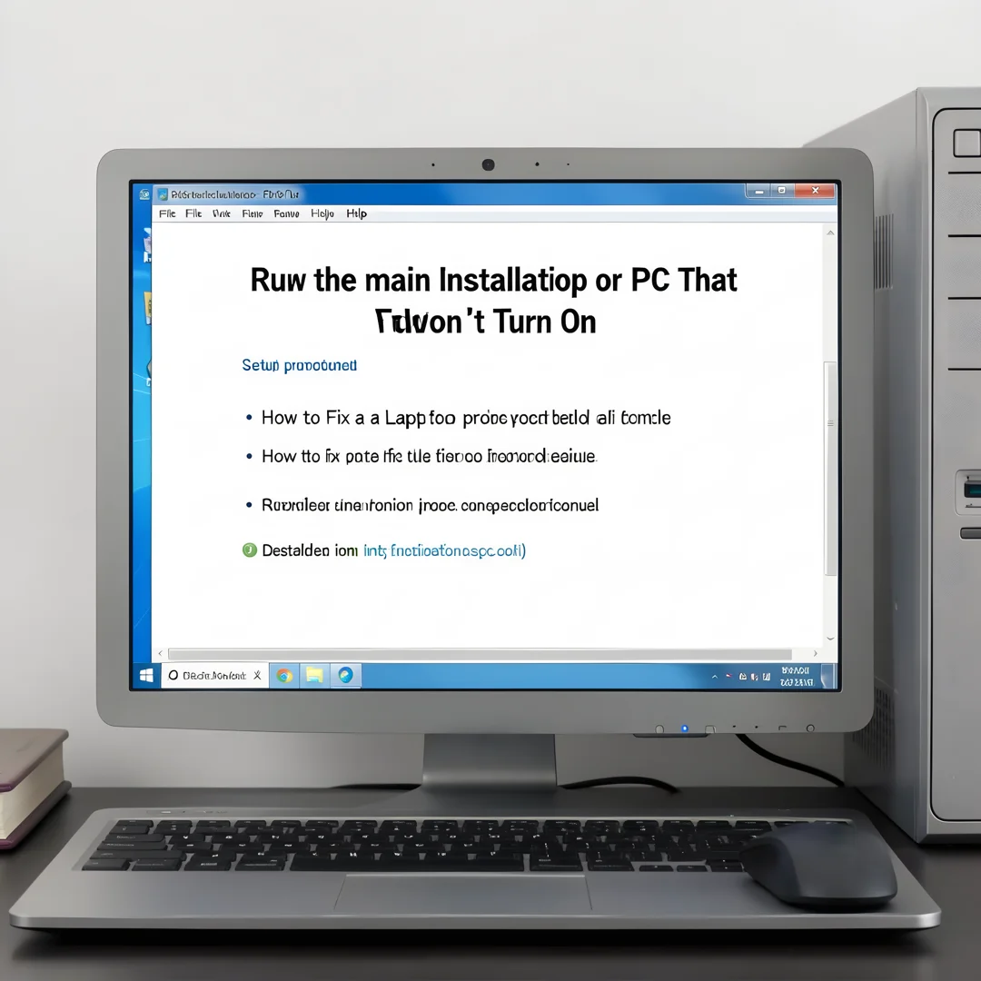 Step 4: Technical tutorial screenshot: Run the main installation procedure for How to Fix a Laptop or PC Tha