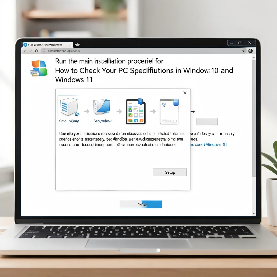 Step 4: Technical tutorial screenshot: Run the main installation procedure for How to Check Your PC Specific