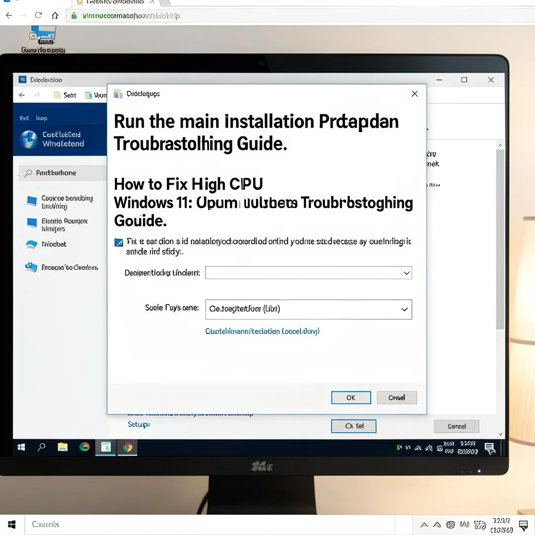 Step 4: Technical tutorial screenshot: Run the main installation procedure for How to Fix High CPU Usage in