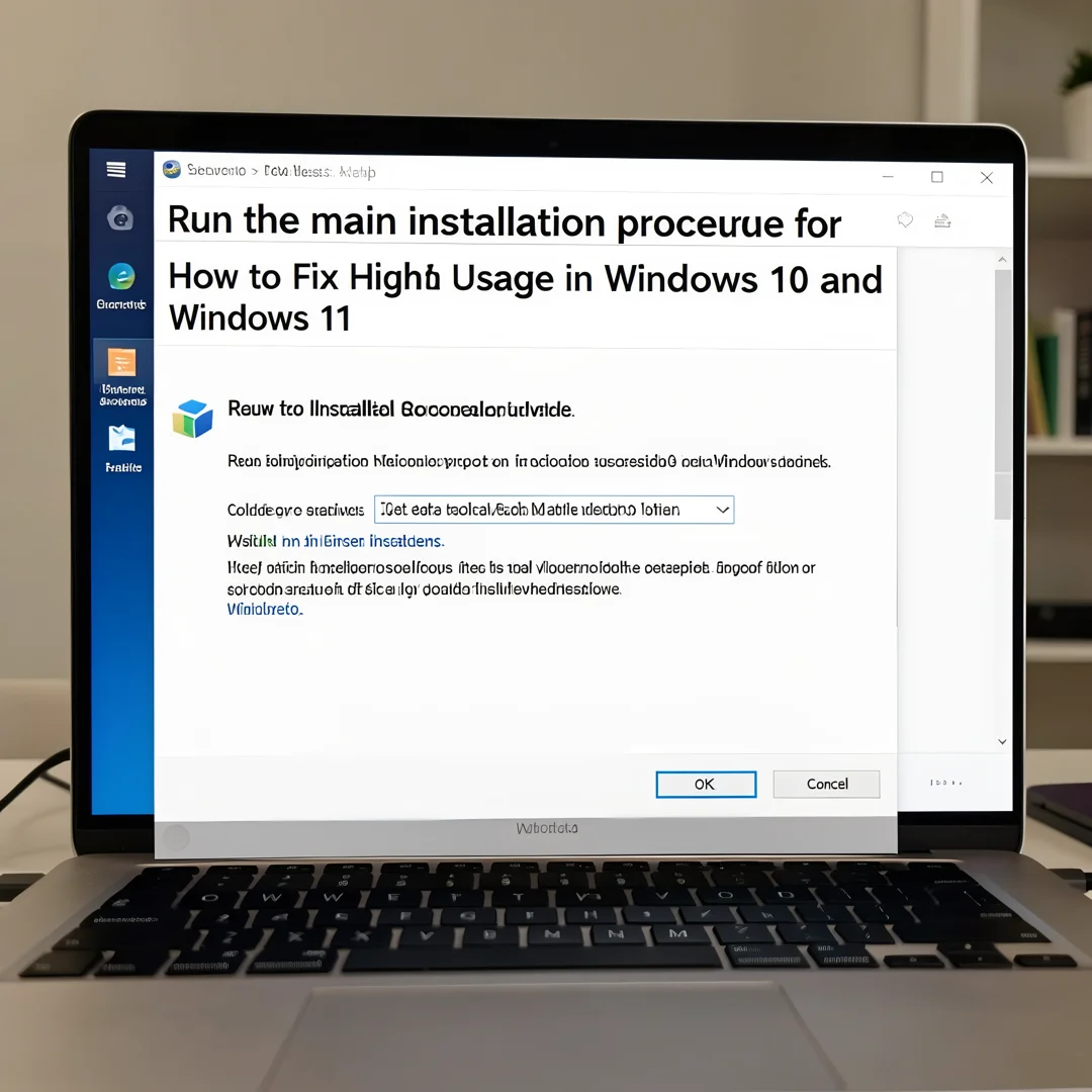 Step 4: Technical tutorial screenshot: Run the main installation procedure for How to Fix High RAM Usage in 