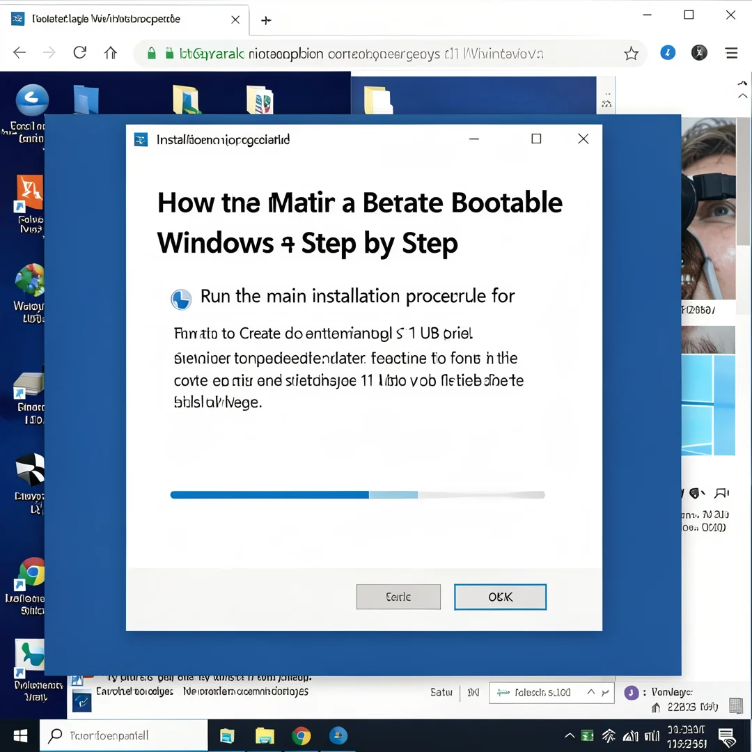 Step 4: Technical tutorial screenshot: Run the main installation procedure for How to Create a Bootable Wind