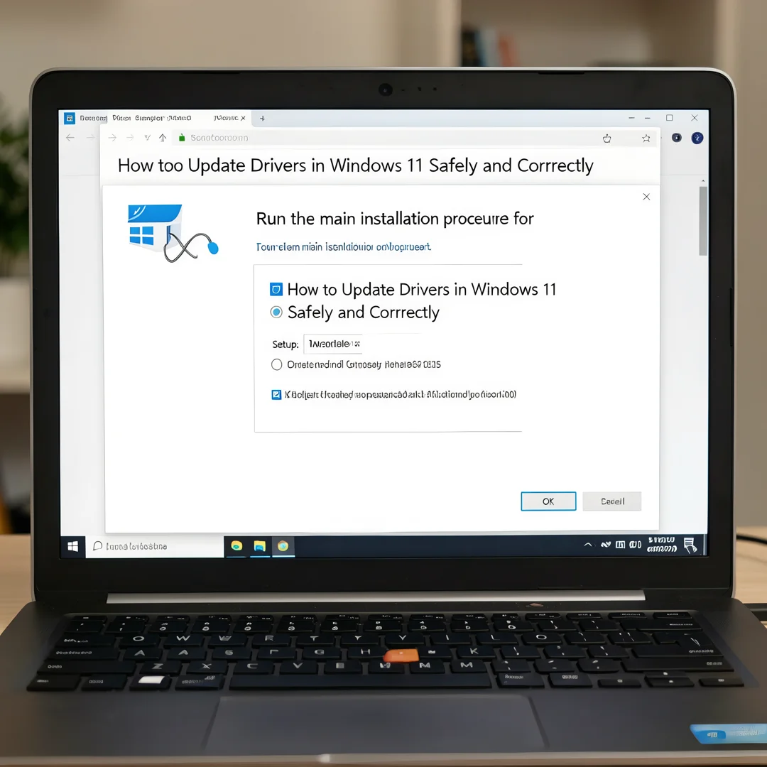 Step 4: Technical tutorial screenshot: Run the main installation procedure for How to Update Drivers in Wind