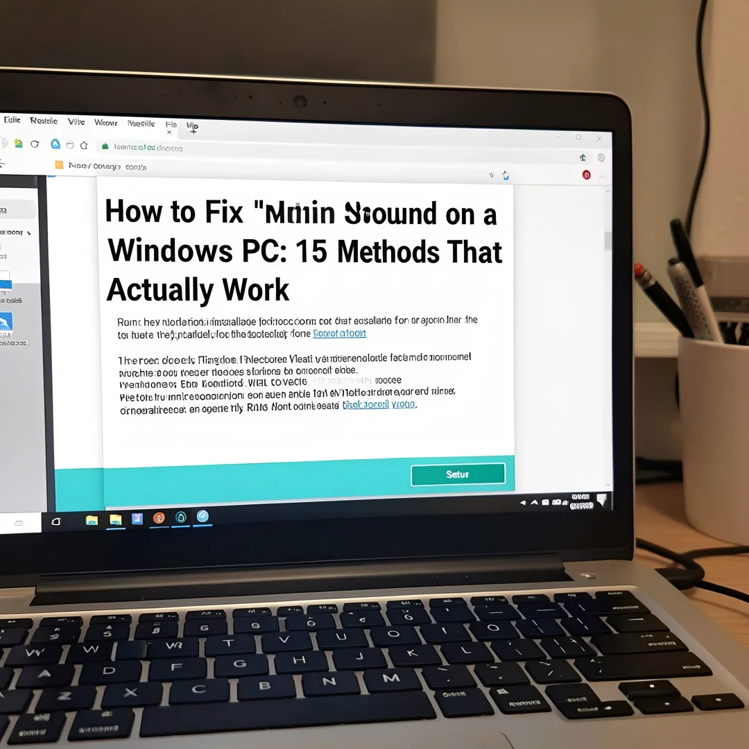 Step 4: Technical tutorial screenshot: Run the main installation procedure for How to Fix No Sound on a Wind