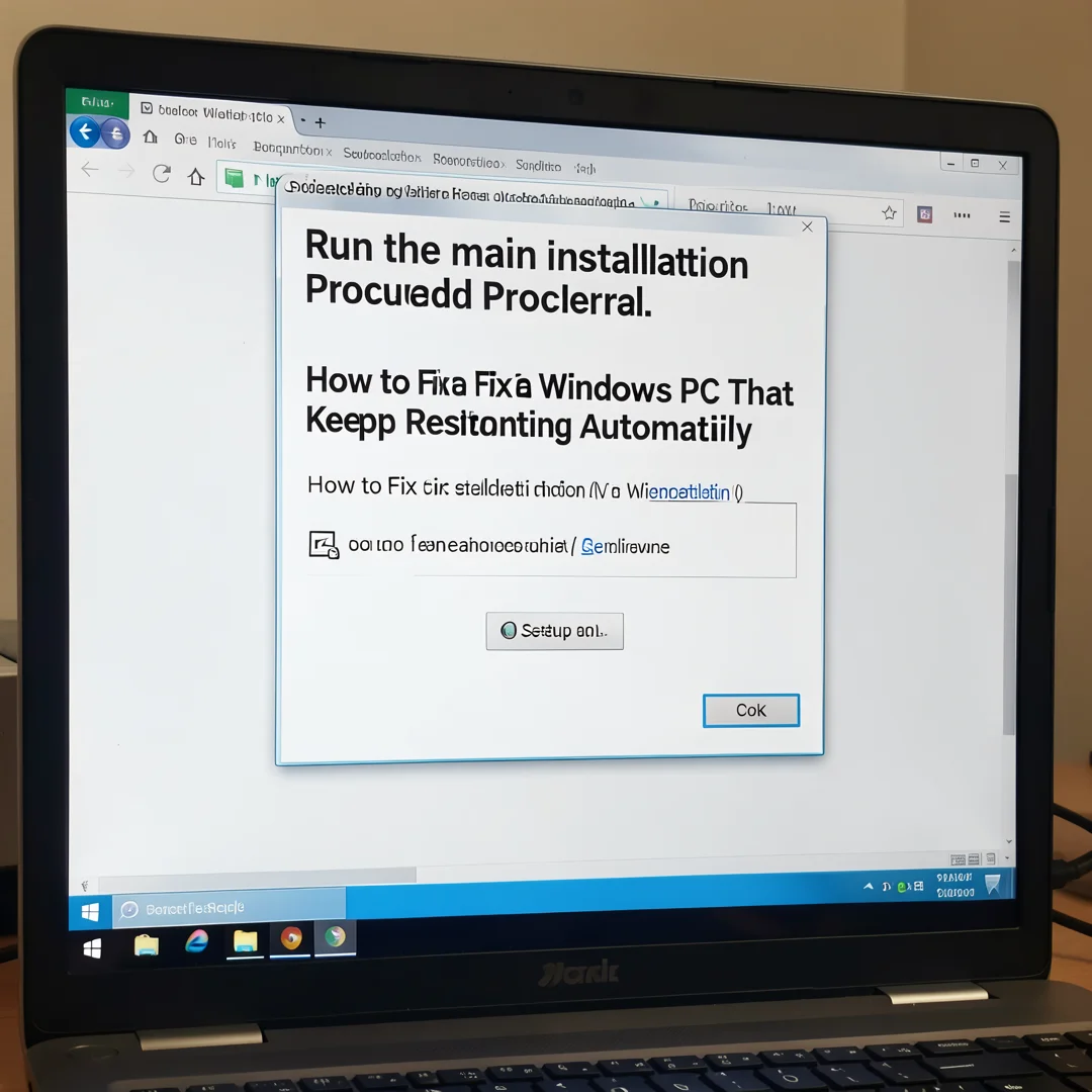 Step 4: Technical tutorial screenshot: Run the main installation procedure for How to Fix a Windows PC That 