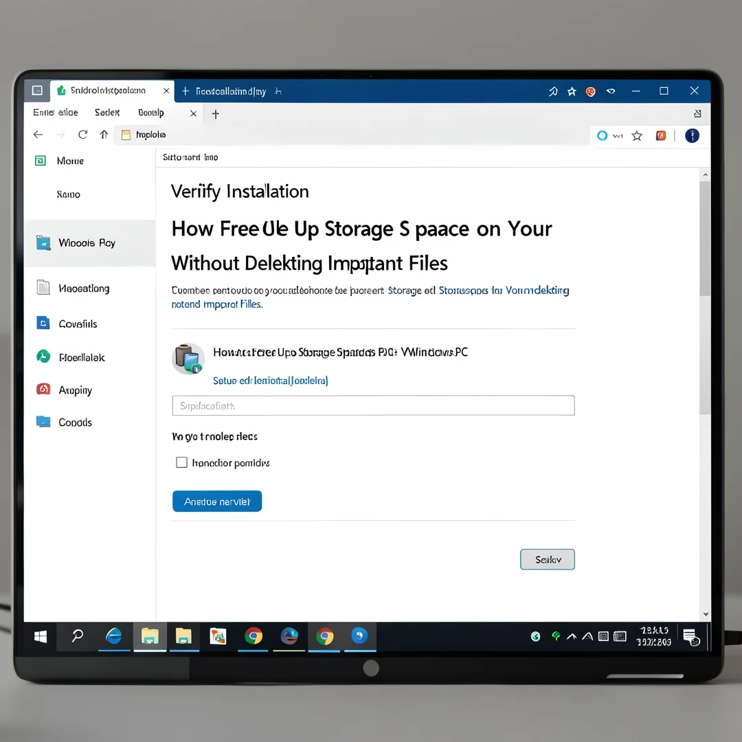 Step 5: Technical tutorial screenshot: Verify the installation for How to Free Up Storage Space on Your Wind