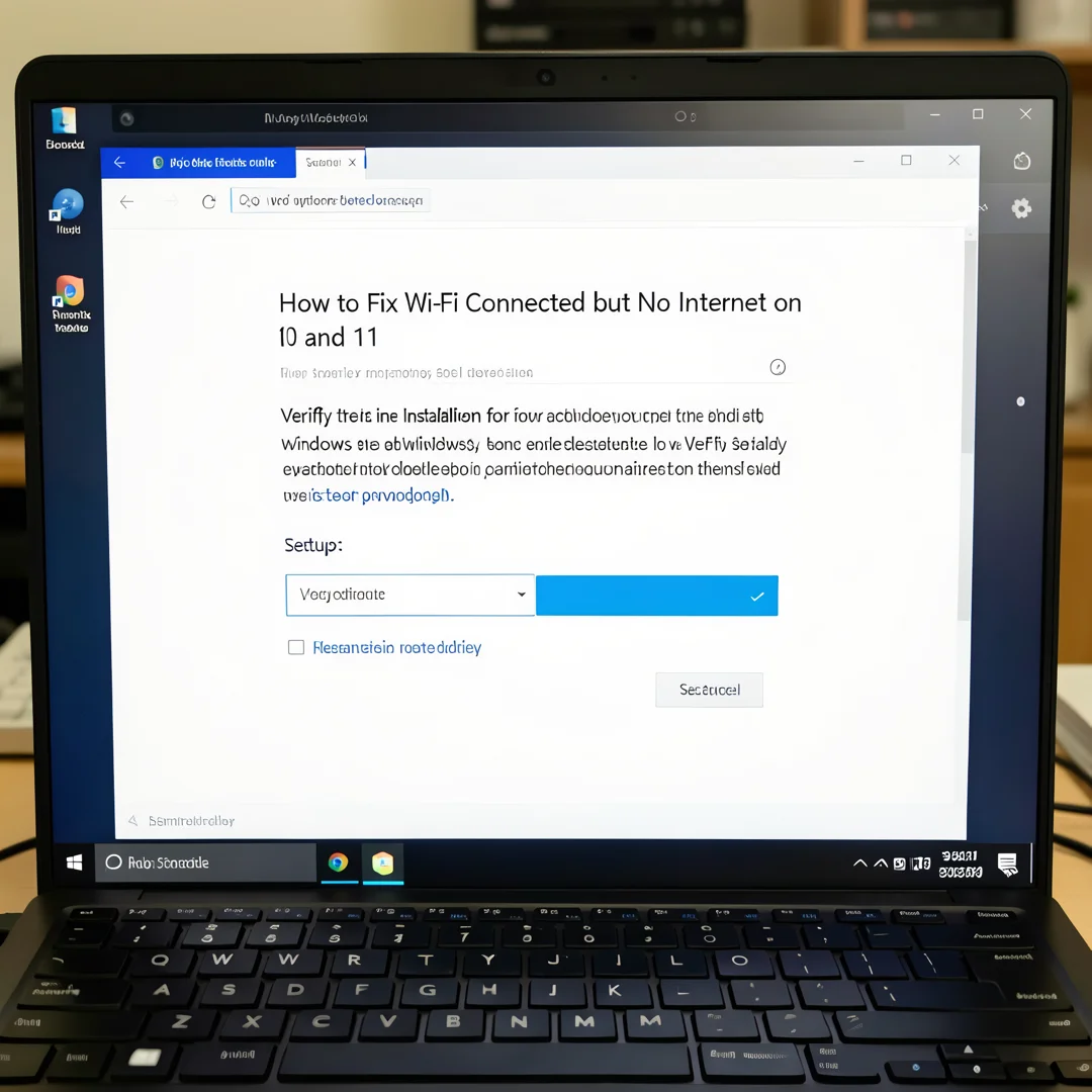 Step 5: Technical tutorial screenshot: Verify the installation for How to Fix Wi-Fi Connected but No Interne
