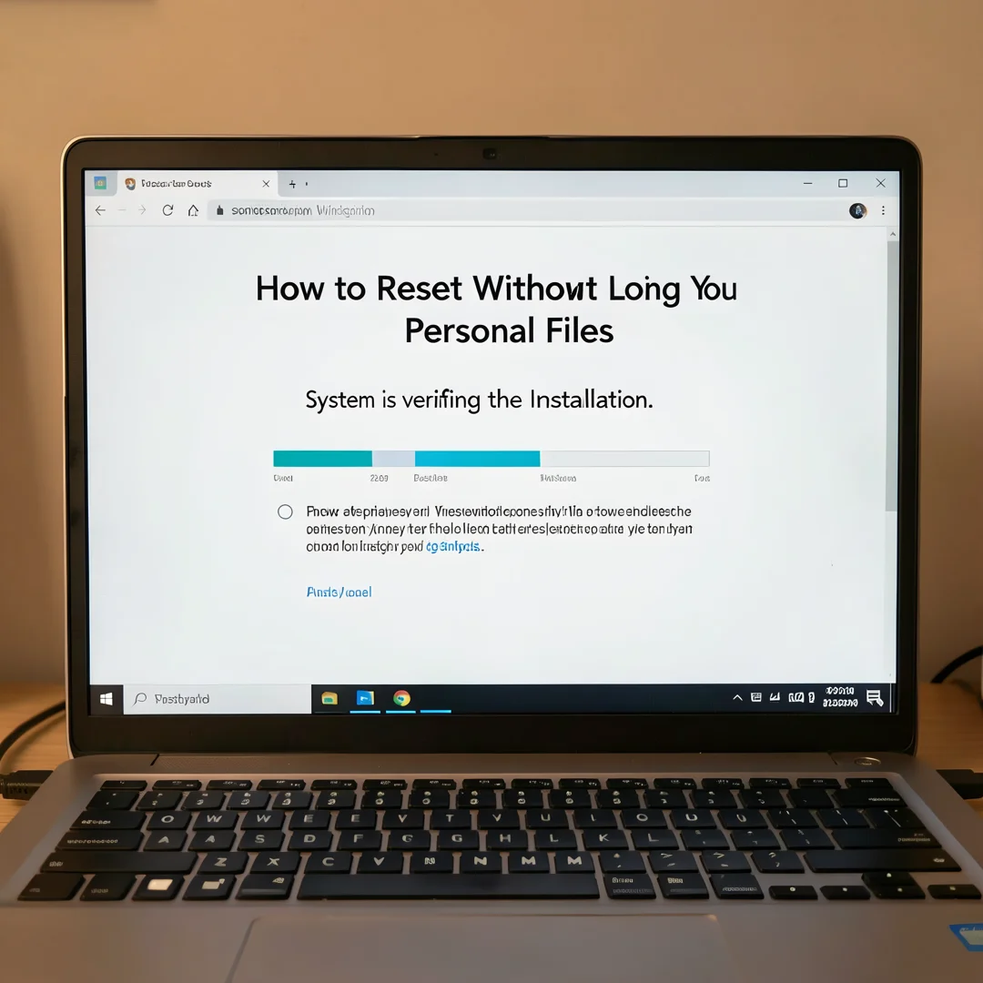 Step 5: Technical tutorial screenshot: Verify the installation for How to Reset Windows 11 Without Losing Yo