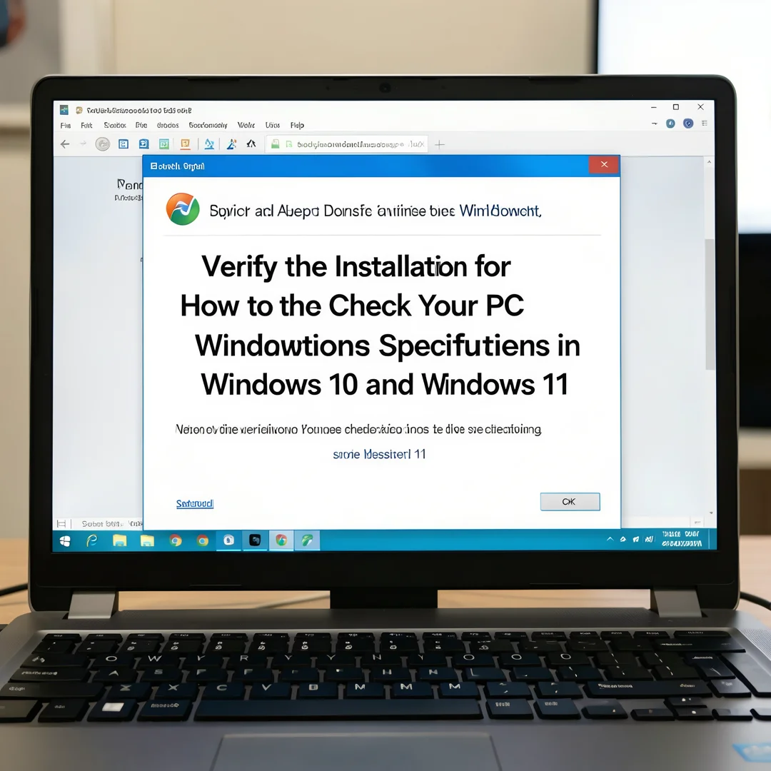 Step 5: Technical tutorial screenshot: Verify the installation for How to Check Your PC Specifications in Wi