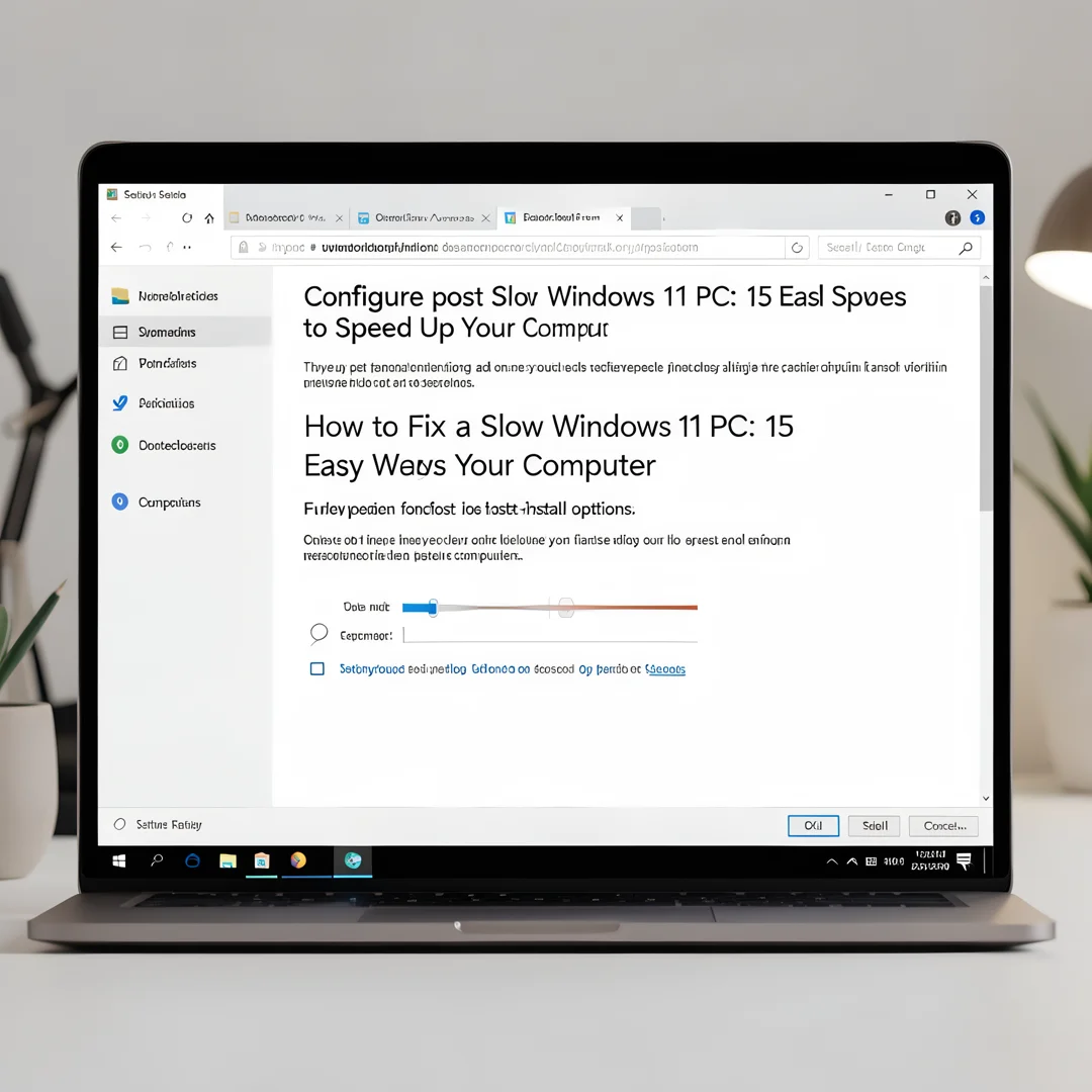 Step 6: Technical tutorial screenshot: Configure post-install options for How to Fix a Slow Windows 11 PC: 1
