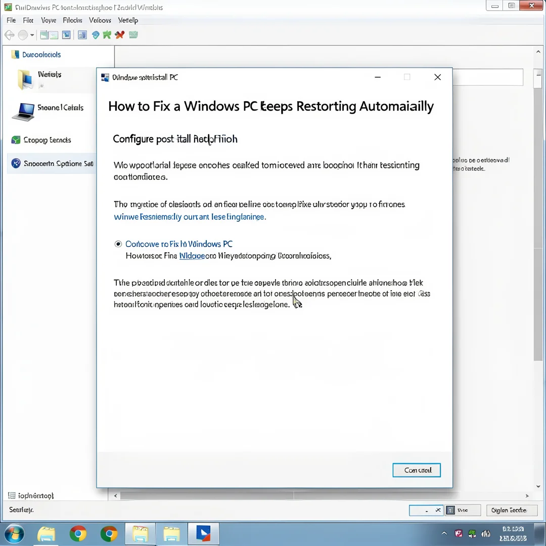 Step 6: Technical tutorial screenshot: Configure post-install options for How to Fix a Windows PC That Keeps