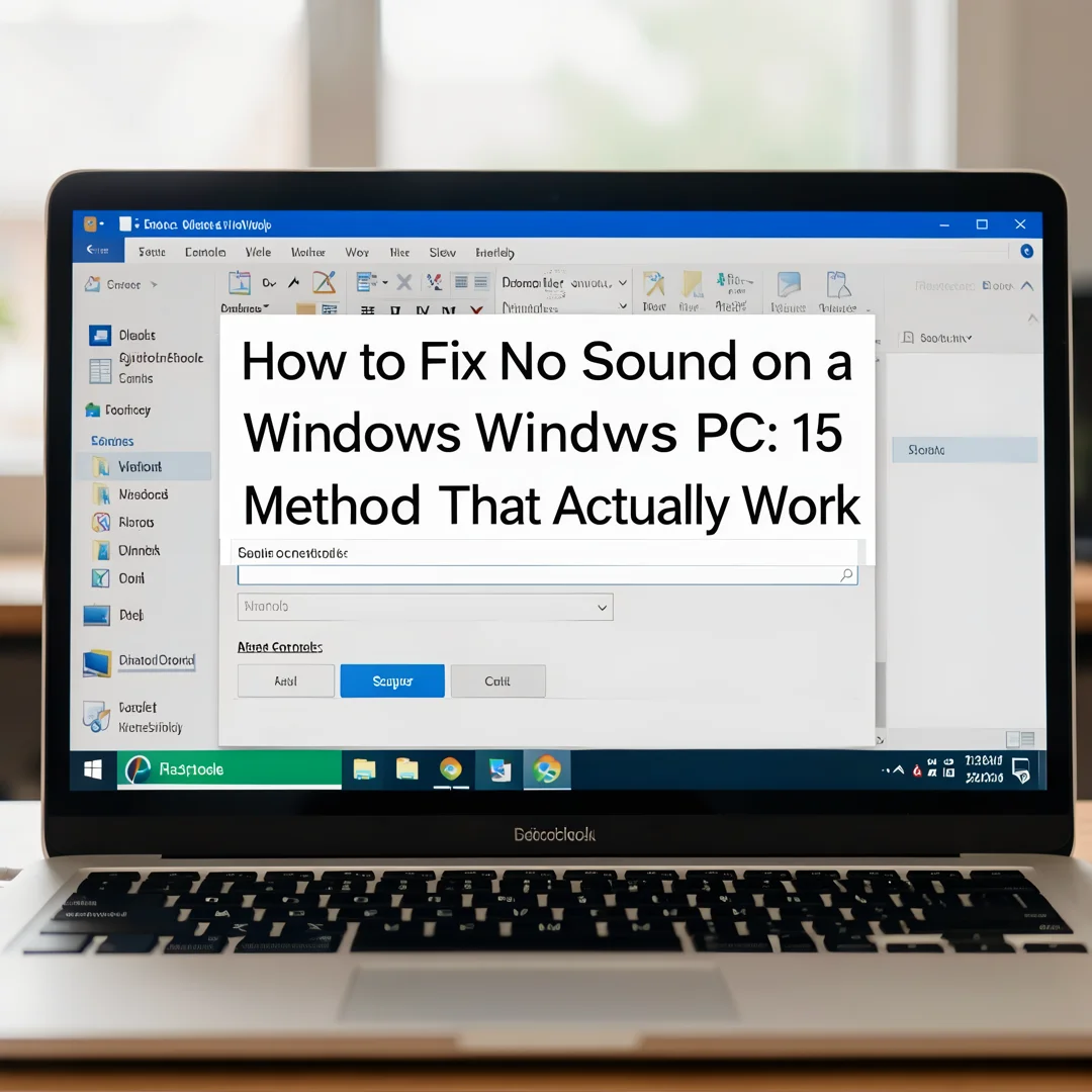 Step 7: Technical tutorial screenshot: Test the complete workflow for How to Fix No Sound on a Windows PC: 1