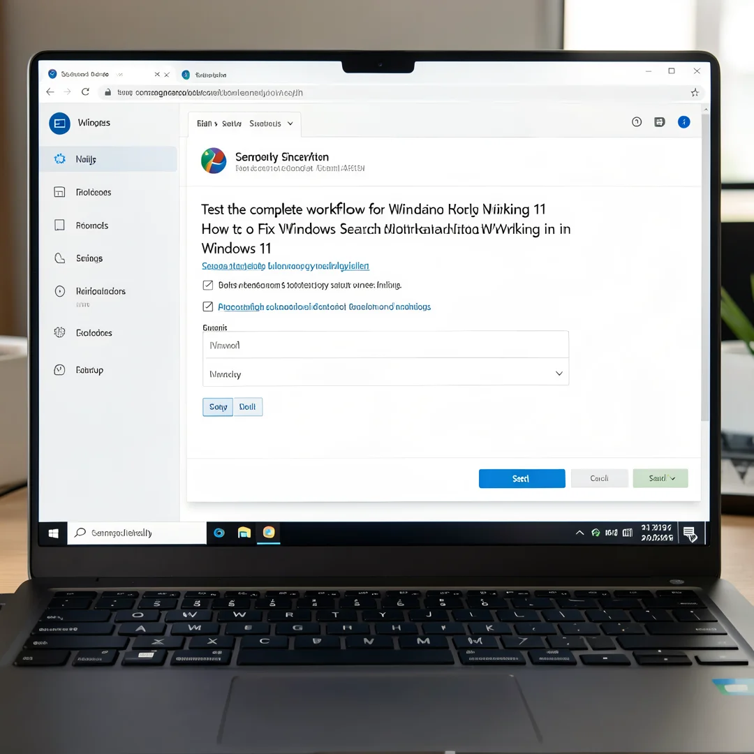 Step 7: Technical tutorial screenshot: Test the complete workflow for How to Fix Windows Search Not Working 