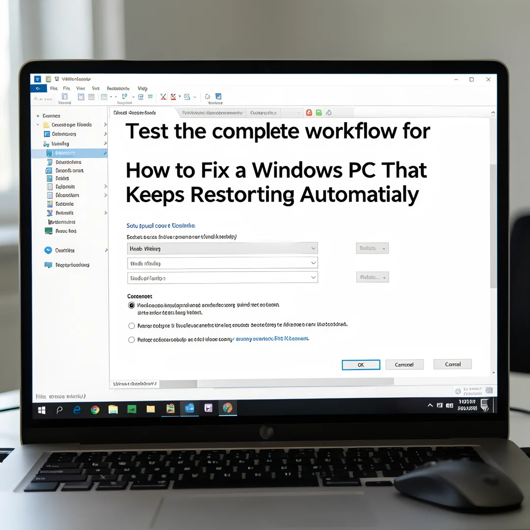 Step 7: Technical tutorial screenshot: Test the complete workflow for How to Fix a Windows PC That Keeps Res