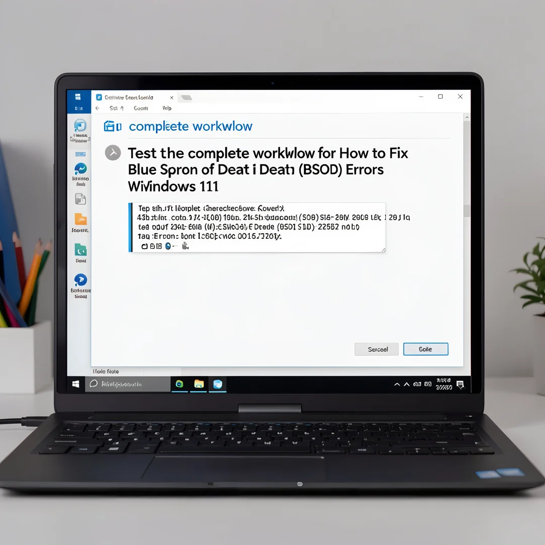 Step 7: Technical tutorial screenshot: Test the complete workflow for How to Fix Blue Screen of Death (BSOD)