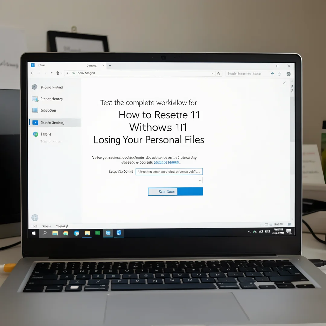 Step 7: Technical tutorial screenshot: Test the complete workflow for How to Reset Windows 11 Without Losing