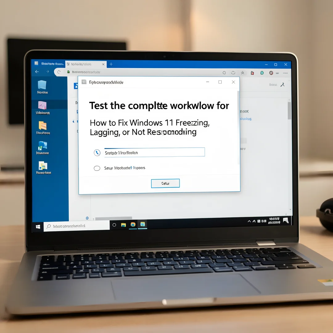 Step 7: Technical tutorial screenshot: Test the complete workflow for How to Fix Windows 11 Freezing, Laggin