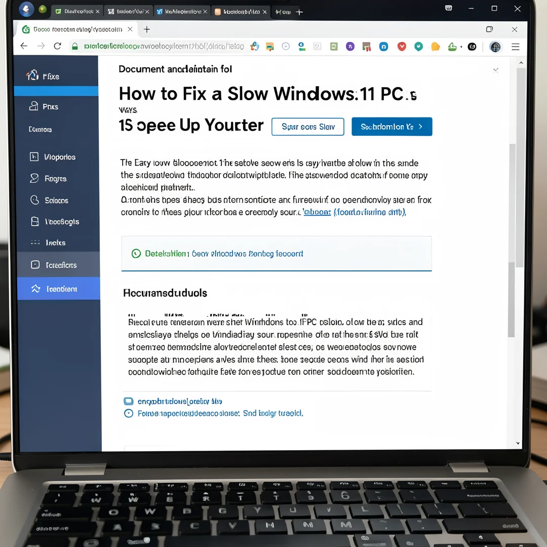 Step 8: Technical tutorial screenshot: Document and maintain the setup for How to Fix a Slow Windows 11 PC: 
