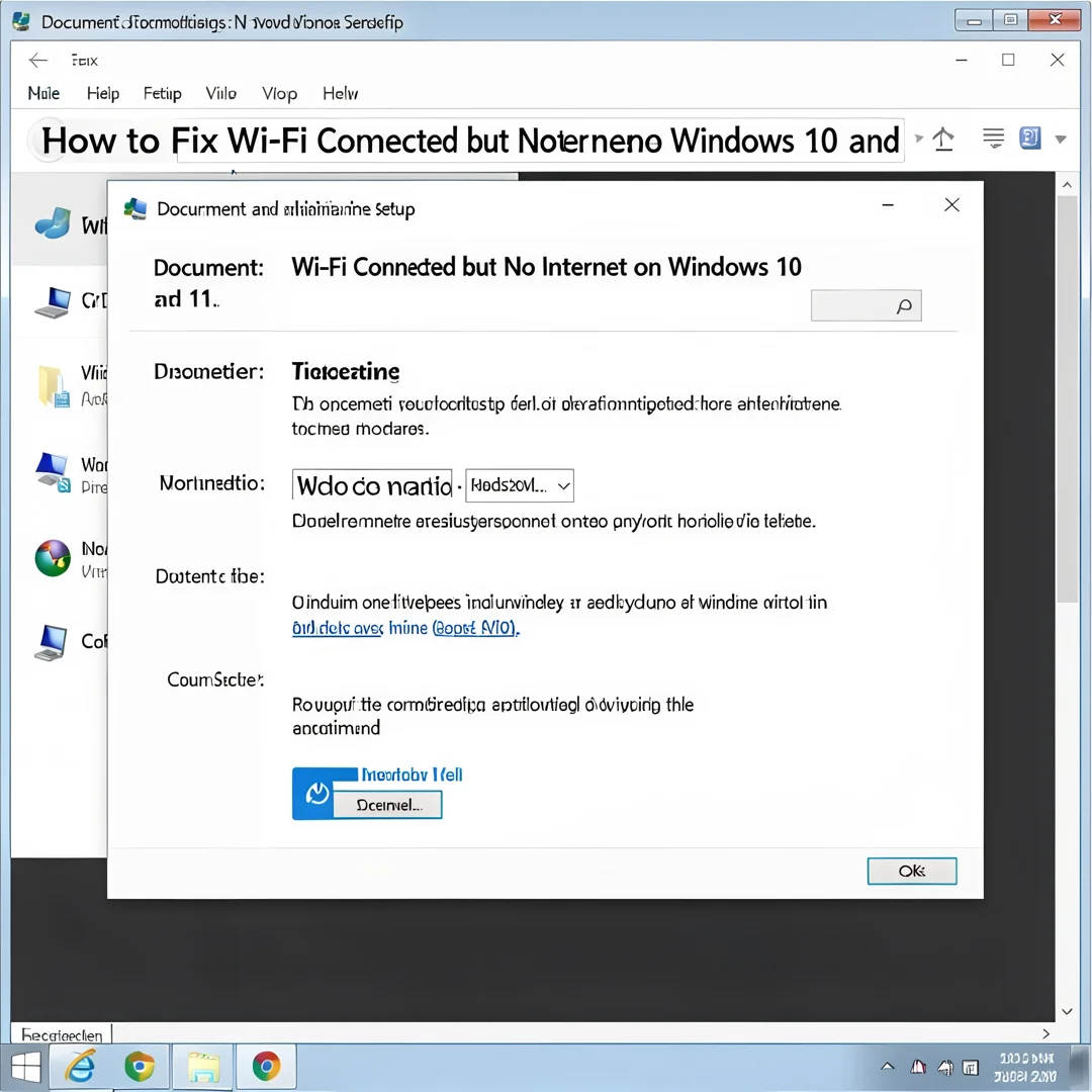 Step 8: Technical tutorial screenshot: Document and maintain the setup for How to Fix Wi-Fi Connected but No