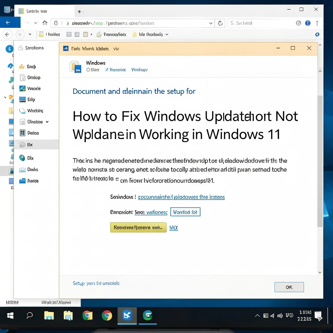 Step 8: Technical tutorial screenshot: Document and maintain the setup for How to Fix Windows Update Not Wor