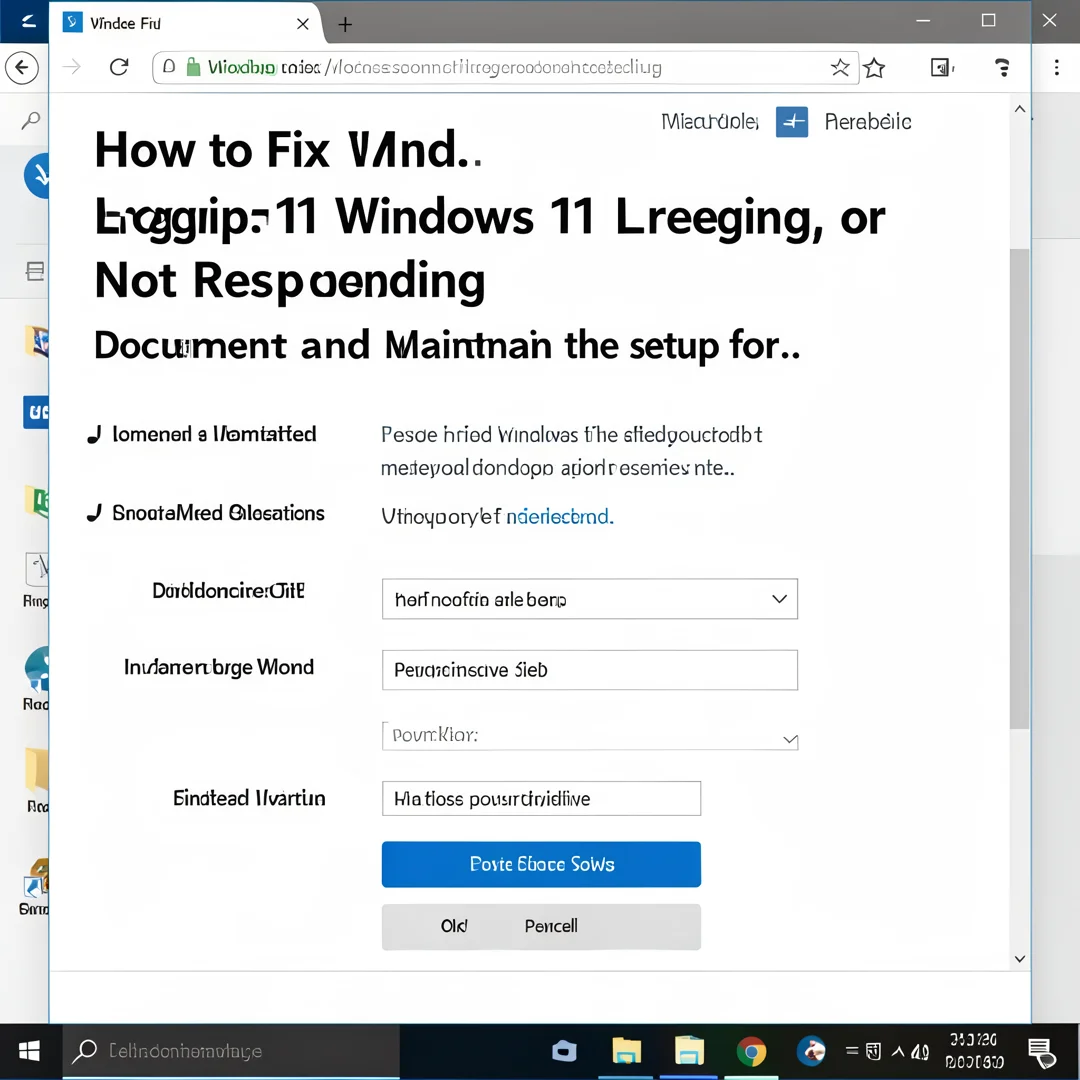 Step 8: Technical tutorial screenshot: Document and maintain the setup for How to Fix Windows 11 Freezing, L