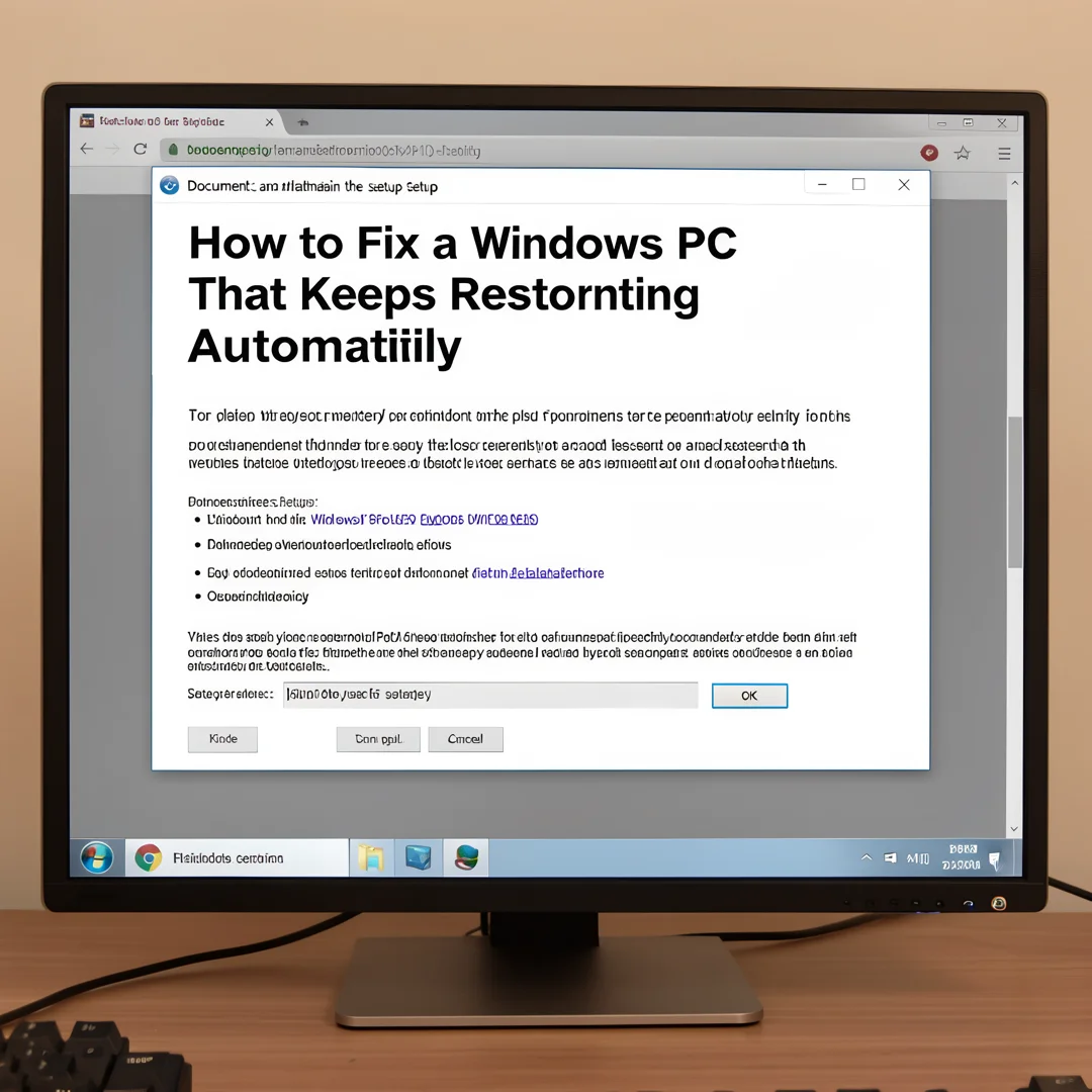 Step 8: Technical tutorial screenshot: Document and maintain the setup for How to Fix a Windows PC That Keep