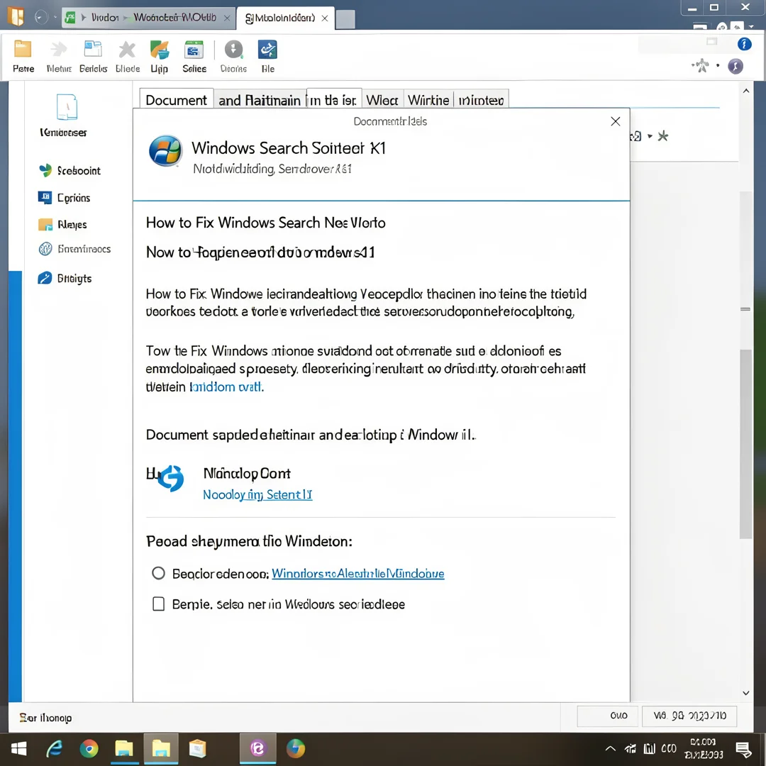 Step 8: Technical tutorial screenshot: Document and maintain the setup for How to Fix Windows Search Not Wor