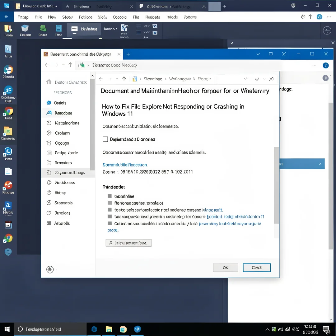 Step 8: Technical tutorial screenshot: Document and maintain the setup for How to Fix File Explorer Not Resp
