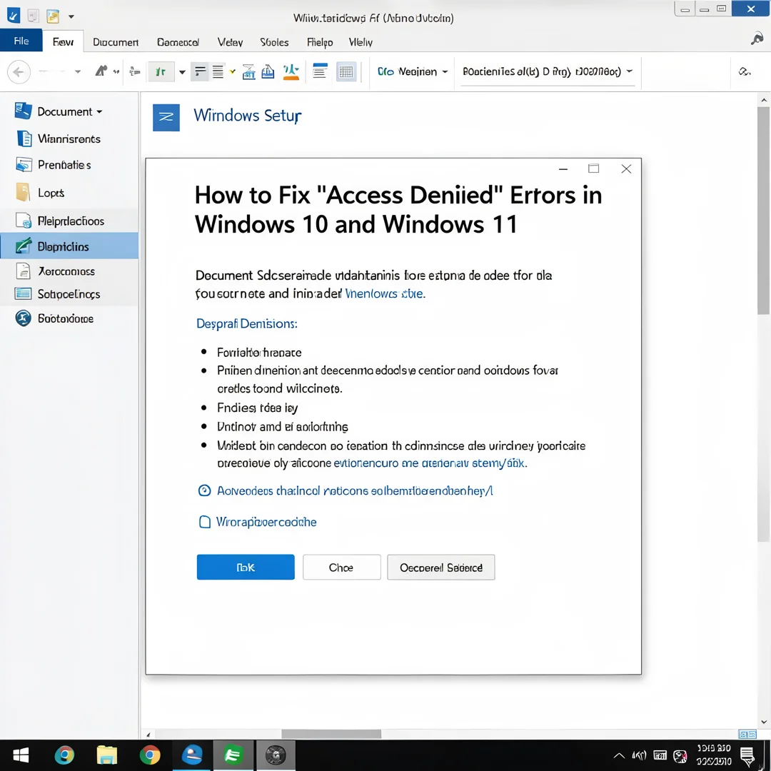Step 8: Technical tutorial screenshot: Document and maintain the setup for How to Fix “Access Denied” Errors