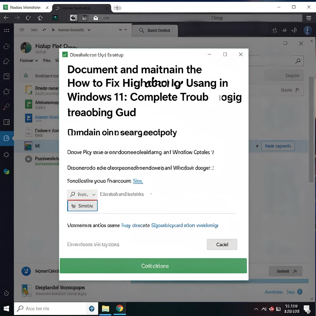Step 8: Technical tutorial screenshot: Document and maintain the setup for How to Fix High CPU Usage in Wind